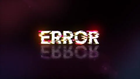 3D rendering error text with screen effects of technological glitches 스톡 일러스트