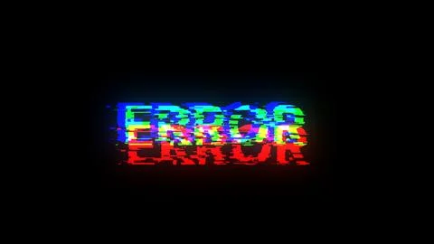 3D rendering error text with screen effects of technological glitches Illustrazione stock