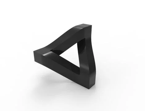 3d rendering of a escher traingle isolated in white studio background 스톡 일러스트