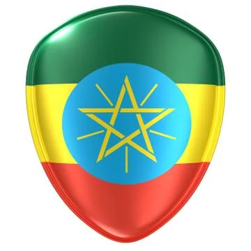 3d rendering of an Ethiopia flag icon. Stock-Illustration