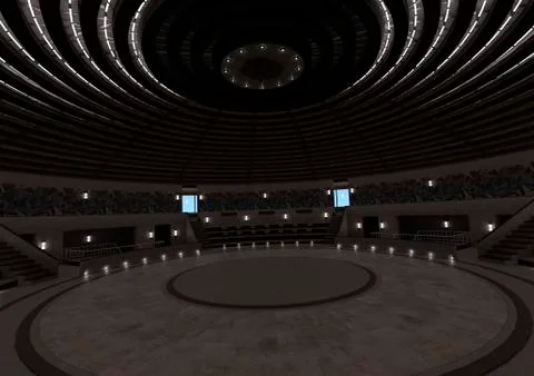 3D Rendering Event Complex Stock Illustration