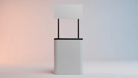 3d rendering of an exhibition design part isolated Stock Illustration