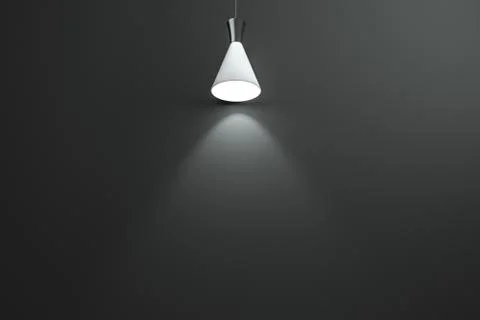 3d rendering, the exhibition wall with exquisite top light. Stock Illustration