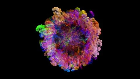 3D rendering of explosion, smoke, effect shock wave and diverging waves Stock Illustration