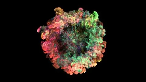 3D rendering of explosion, smoke, effect shock wave and diverging waves 스톡 일러스트