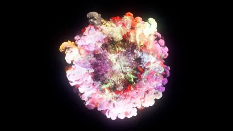 3D rendering of explosion, smoke, effect shock wave and diverging waves 스톡 일러스트