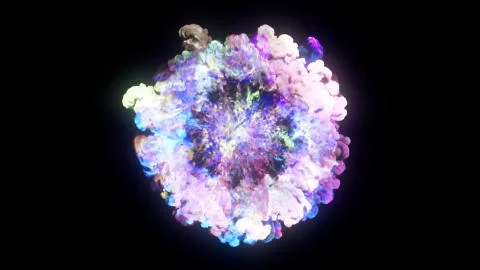 3D rendering of explosion, smoke, effect shock wave and diverging waves Stock Illustration