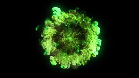 3D rendering of explosion, smoke, effect shock wave and diverging waves	 Stock Illustration