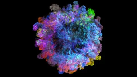 3D rendering of explosion, smoke, effect shock wave and diverging waves	 库存插图