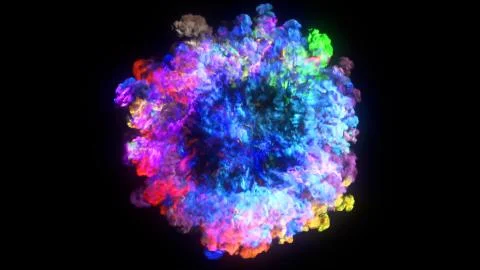 3D rendering of explosion, smoke, effect shock wave and diverging waves	 Stock-Illustration