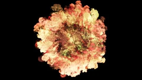 3D rendering of explosion, smoke, effect shock wave and diverging waves	 Illustrazione stock