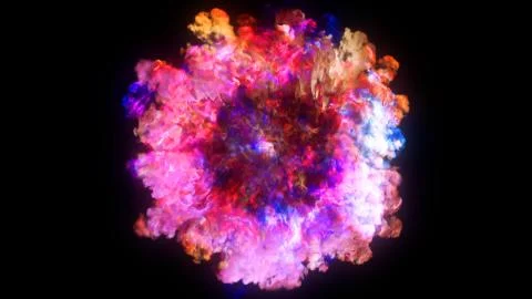 3D rendering of explosion, smoke, effect shock wave and diverging waves	 Stock Illustration
