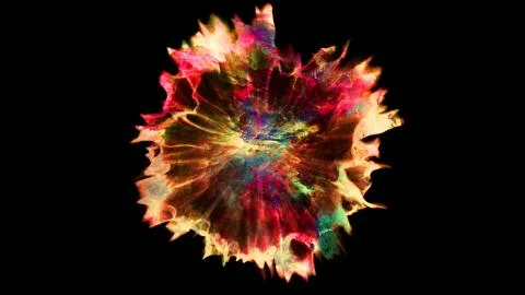 3D rendering of explosion, smoke, effect shock wave and diverging waves	 Stockillustratie