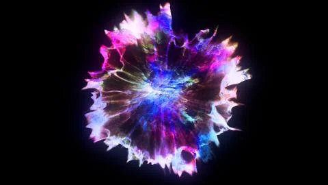 3D rendering of explosion, smoke, effect shock wave and diverging waves	 イラスト素材