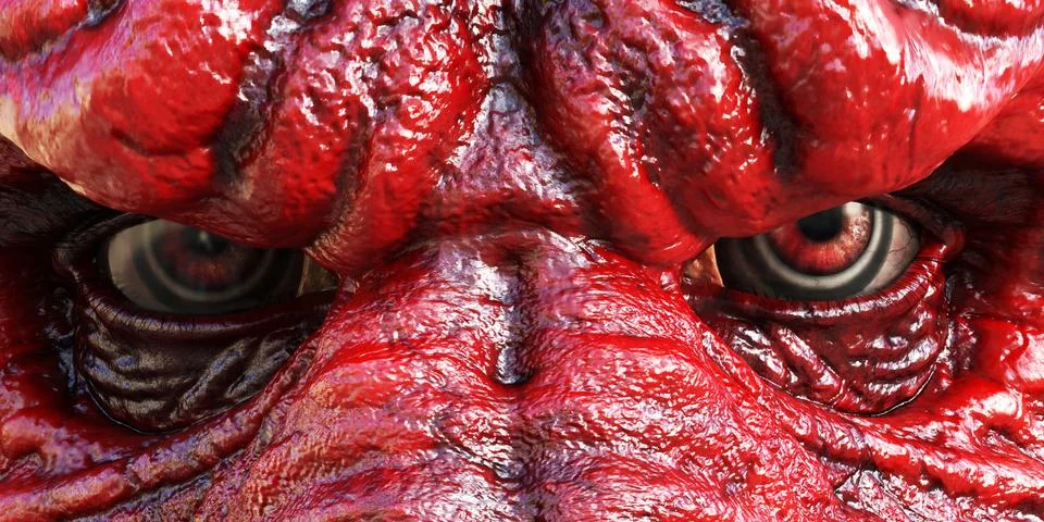 3D rendering of the eyes of a devil. Stock Illustration