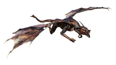 3D Rendering Fairy Tale Dragon on White Stock Illustration