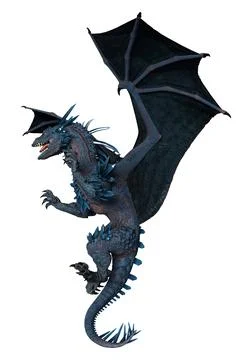 3D Rendering Fairy Tale Dragon on White Stock Illustration
