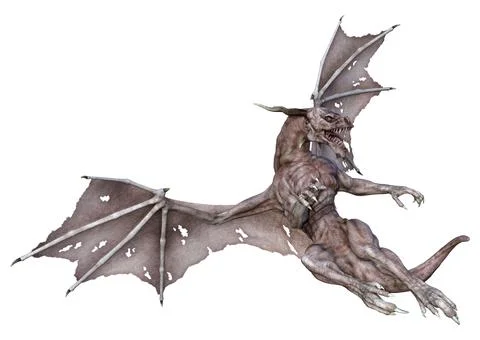 3D Rendering Fairy Tale Dragon on White Stock Illustration