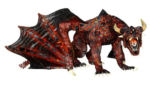 3D Rendering Fairy Tale Dragon on White Illustrazione stock