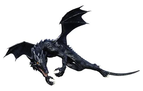 3D Rendering Fairy Tale Dragon on White Stock Illustration
