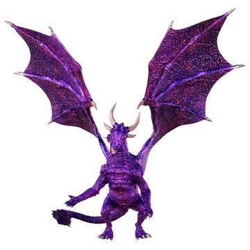 3D Rendering Fairy Tale Dragon on White Illustration