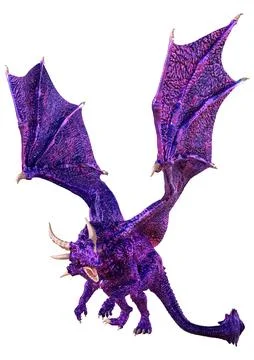 3D Rendering Fairy Tale Dragon on White Illustration