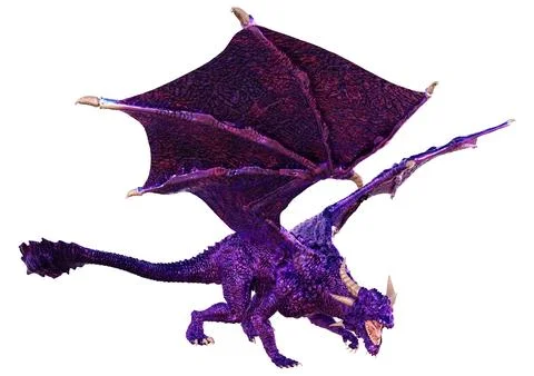 3D Rendering Fairy Tale Dragon on White Illustration