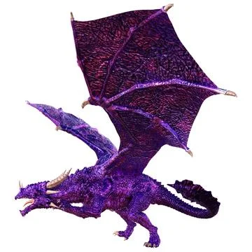 3D Rendering Fairy Tale Dragon on White Illustration