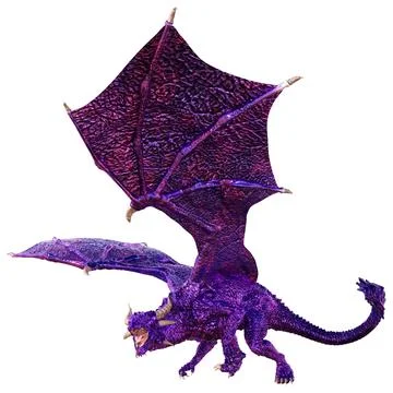 3D Rendering Fairy Tale Dragon on White Illustration