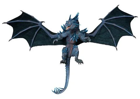3D Rendering Fairy Tale Dragon on White Illustration