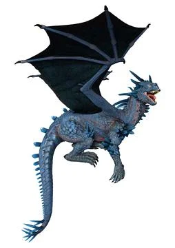 3D Rendering Fairy Tale Dragon on White Illustration