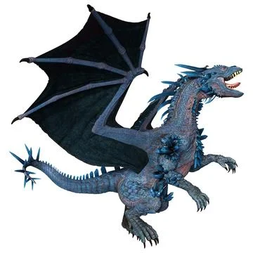 3D Rendering Fairy Tale Dragon on White Illustration
