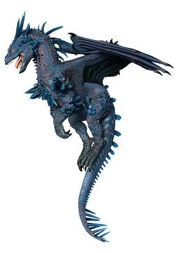 3D Rendering Fairy Tale Dragon on White Illustration