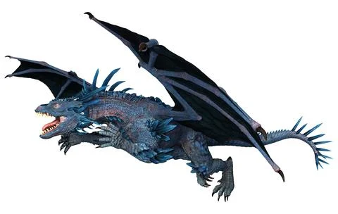 3D Rendering Fairy Tale Dragon on White Illustration