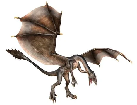 3D Rendering Fairy Tale Dragon on White Illustration