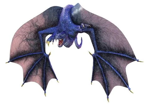 3D Rendering Fairy Tale Dragon on White Illustration