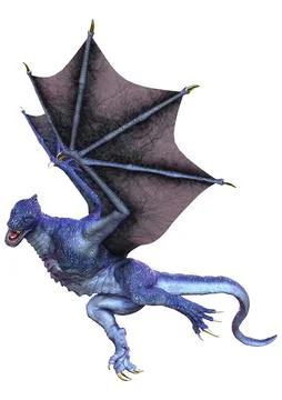 3D Rendering Fairy Tale Dragon on White Illustration