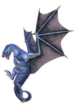 3D Rendering Fairy Tale Dragon on White Illustration