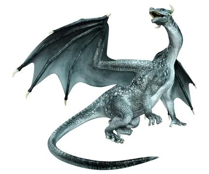 3D Rendering Fairy Tale Dragon on White Illustration