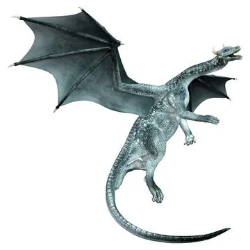 3D Rendering Fairy Tale Dragon on White Illustration