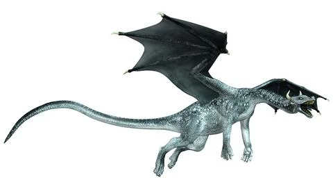 3D Rendering Fairy Tale Dragon on White Illustration