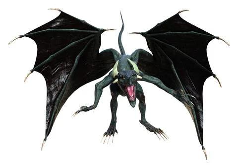 3D Rendering Fairy Tale Dragon on White Illustration