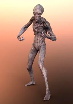 3D Rendering Fantasy Alien Stock Illustration