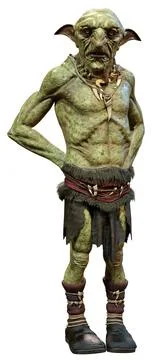 3D Rendering Fantasy Creature Hobgoblin on White Stock Illustration