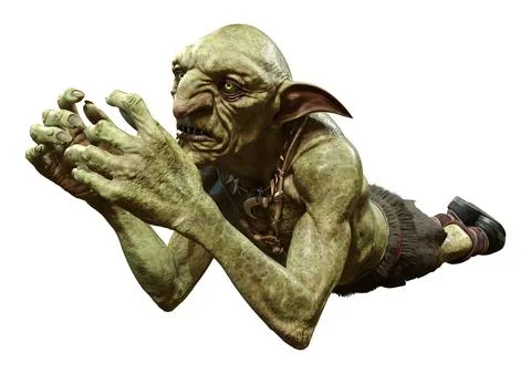 3D Rendering Fantasy Creature Hobgoblin on White Stock Illustration