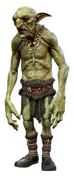 3D Rendering Fantasy Creature Hobgoblin on White Stock Illustration