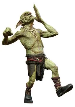 3D Rendering Fantasy Creature Hobgoblin on White Stock Illustration