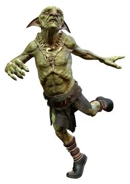 3D Rendering Fantasy Creature Hobgoblin on White Stock Illustration