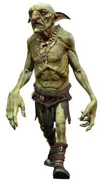 3D Rendering Fantasy Creature Hobgoblin on White Stock Illustration