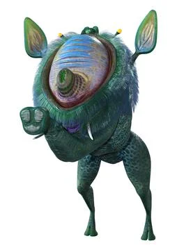 3D Rendering Fantasy Creature on White Stock Illustration